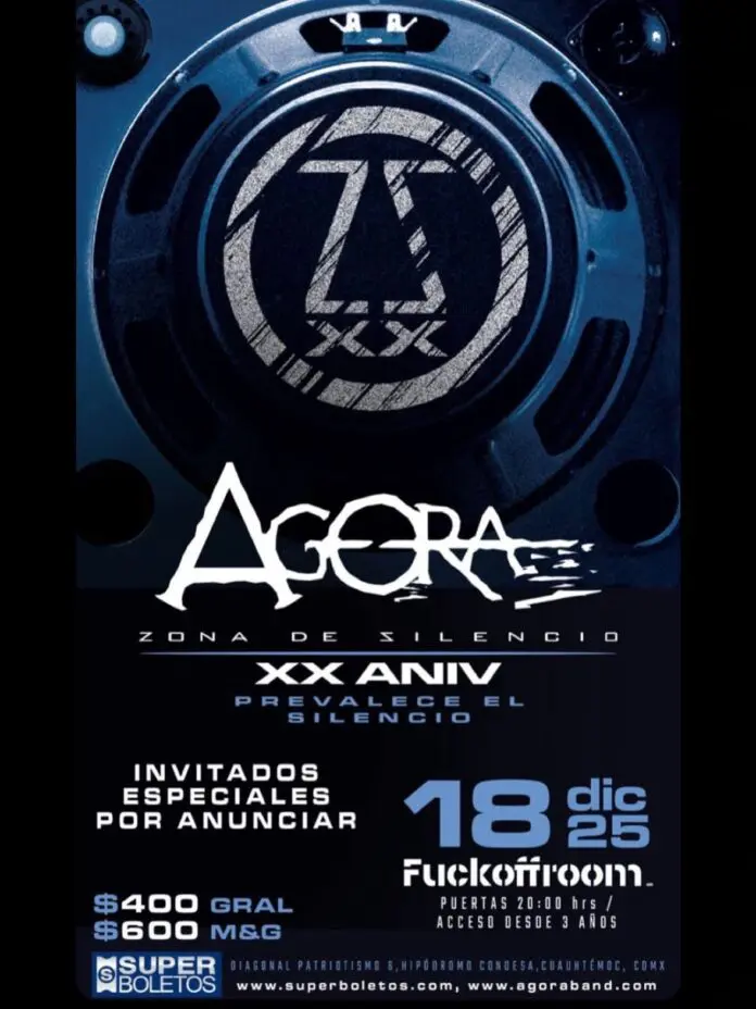 AGORA ZONA DE SILENCIO XX AÑOS CARTEL
