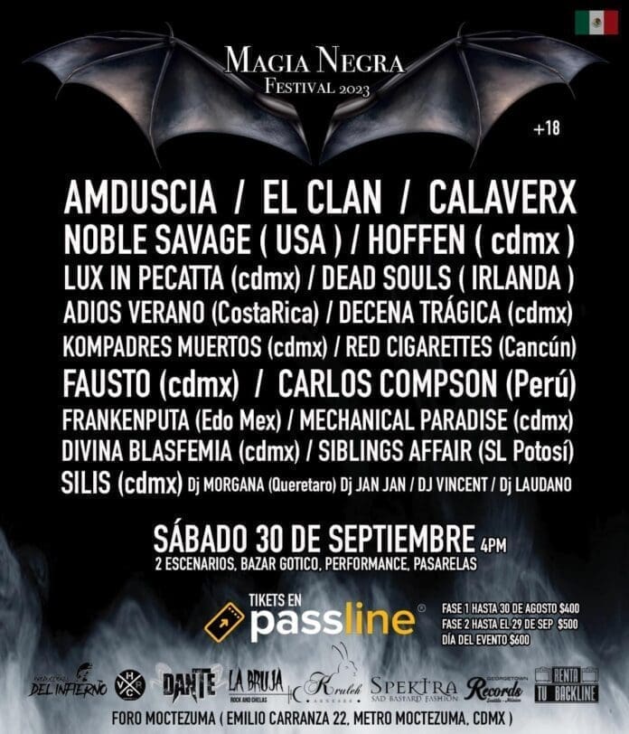 “LA NOCHE MÁS OSCURA DEL AÑO” REGRESA A LA CDMX CON LA TERCERA EDICIÓN DEL FESTIVAL MAGIA NEGRA” magia negra