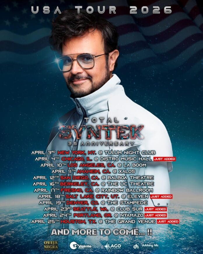 ALEKS SYNTEK ANUNCIA SU GIRA POR ESTADOS UNIDOS CELEBRANDO 35 AÑOS DE CARRERA MUSICAL