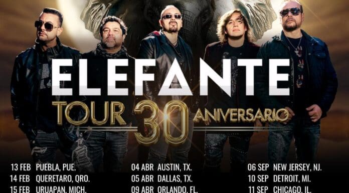ELEFANTE CELEBRA SU 30.º ANIVERSARIO DE TRAYECTORIA MUSICAL CON UNA GIRA INTERNACIONAL INCLUYENDO MÁS DE 30 FECHAS EN LOS ESTADOS UNIDOS