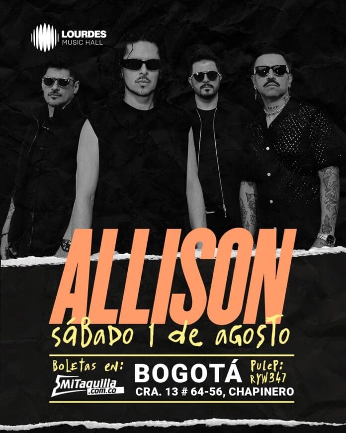 ALLISON REGRESA A COLOMBIA PARA UN CONCIERTO INTIMO Y EUFORICO EN LOURDES MUSIC HALL