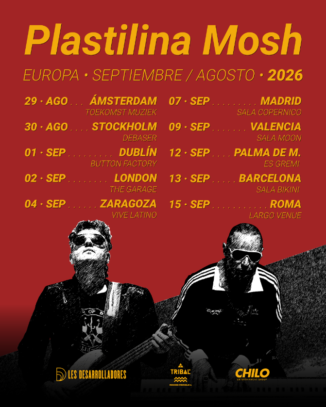 EL ICÓNICO DÚO MEXICANO PLASTILINA MOSH VOLVERÁ AL VIEJO CONTINENTE CON UNA EXPLOSIVA SERIE DE CONCIERTOS EN 2026